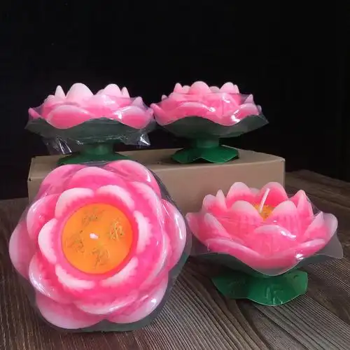 莲花蜡烛批发青脚铁1号金榜题名佛教礼佛还愿荷花灯寺庙宗教蜡烛