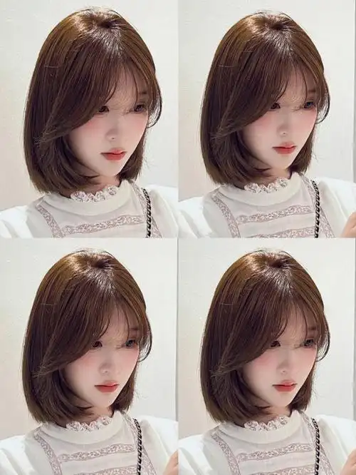 低层次空气八字刘海适合圆脸高额头的女生|||剪短必看60152022