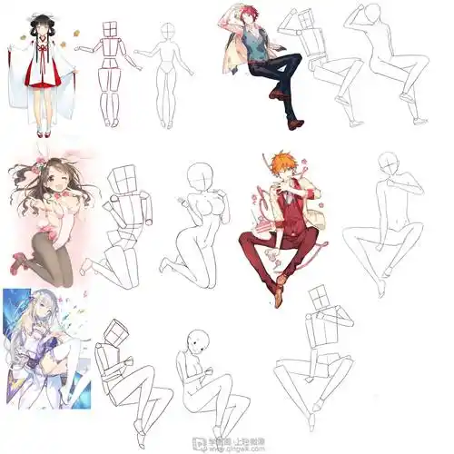 日系人体比例练习-动漫人物入门训练