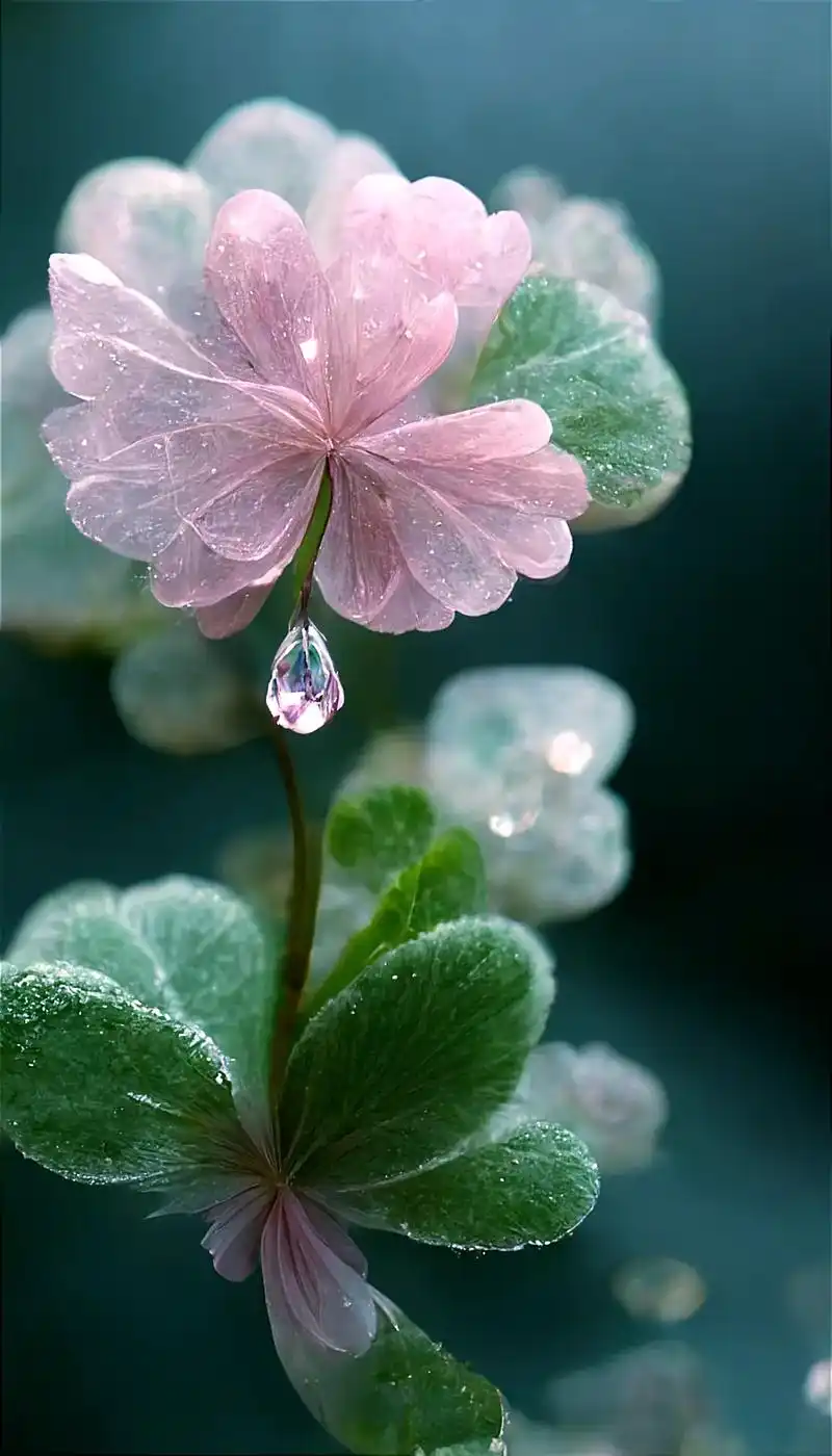 你有你的玫瑰花,我有我的幸运草,不是很香,但很幸运#壁纸 # - 抖音