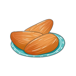 原创可爱卡通坚果杏仁趣味手绘元素