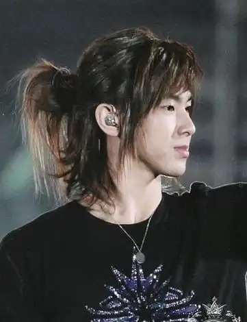 男生后梳马尾发型图片 向后梳的男生发型