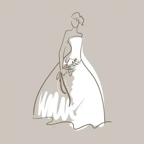 婚纱的新娘png图片免抠矢量素材材质贴图ui设计表情包简笔画插画更多