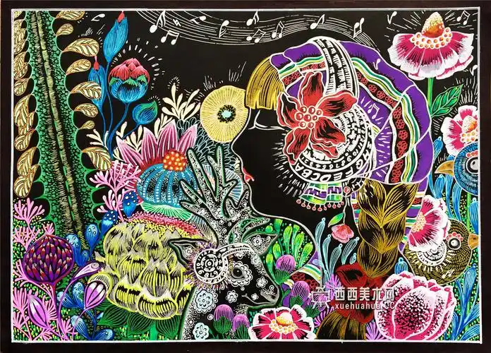 幼儿获奖科幻画《语音交流机》作品