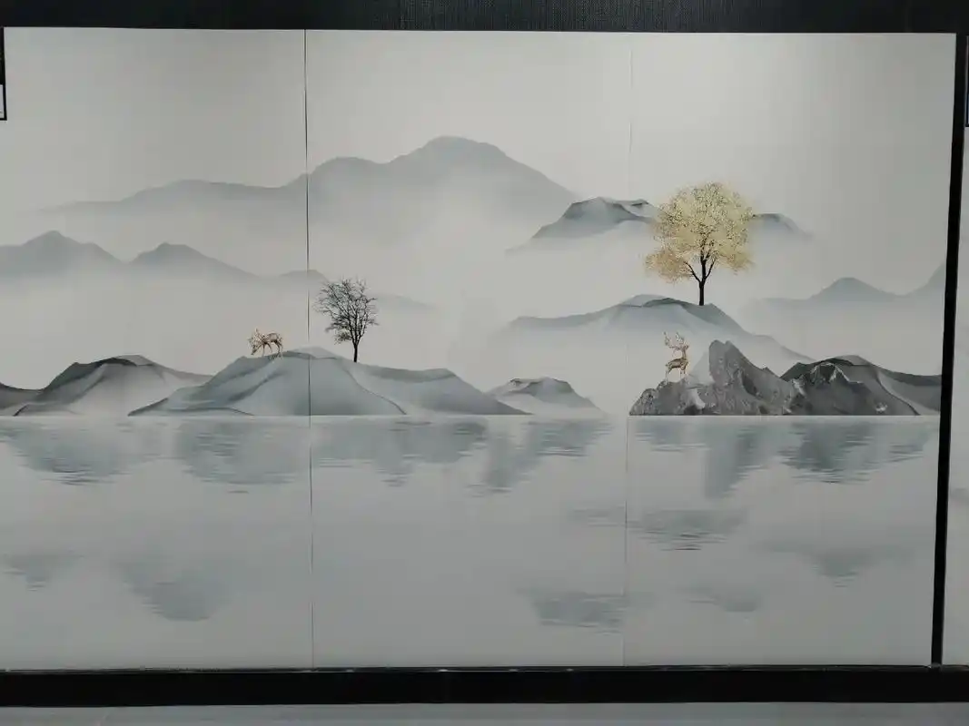 岩板背景墙 040404 总有你喜欢的山水画979797 - 抖音