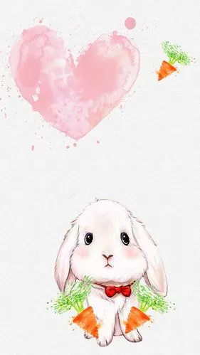 卡通兔子宠物店萌宠海报h5背景psd下载