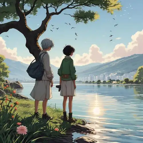 70后风景头像🏞️岁月静好的湖畔风光