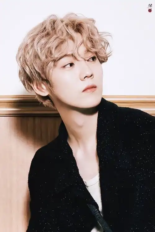 鹿晗金色卷毛造型