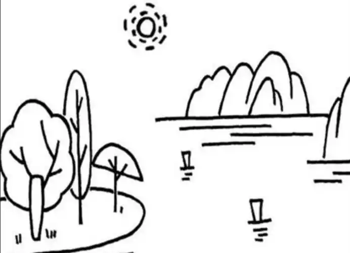 《桂林山水》——小博士幼儿园创意美术绘画花花班