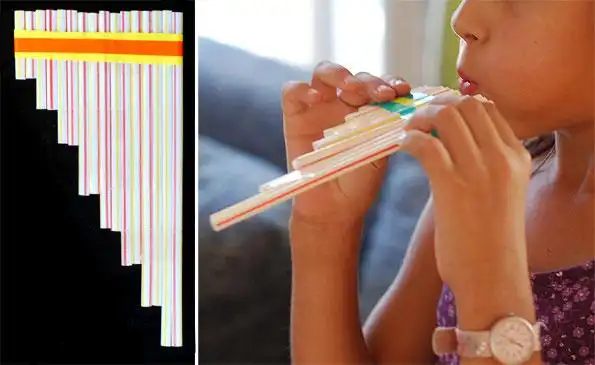 【吸管排箫】儿童手工_儿童手工制作教程-作品大全-奇异猫儿童网