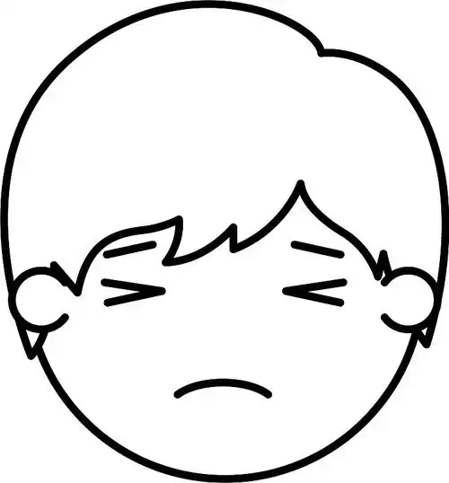 卡通悲伤的男人头卡哇伊性格图片