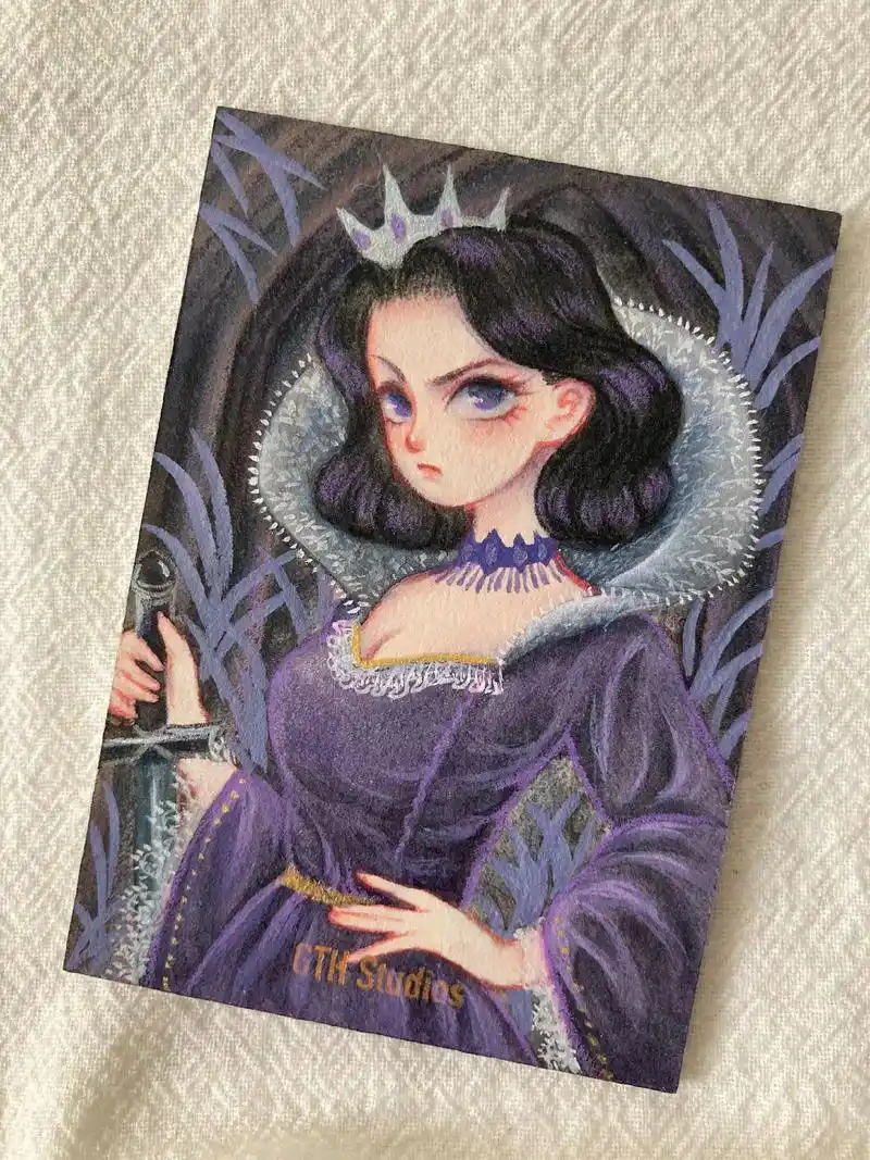 水彩插画.七宗罪系列 愤怒的女王#画画 #原创 #插画 #水 - 抖音