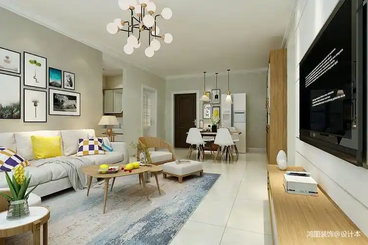 客厅现代欣赏图现代简约112m05三居设计图片赏析--土巴兔装修效果图