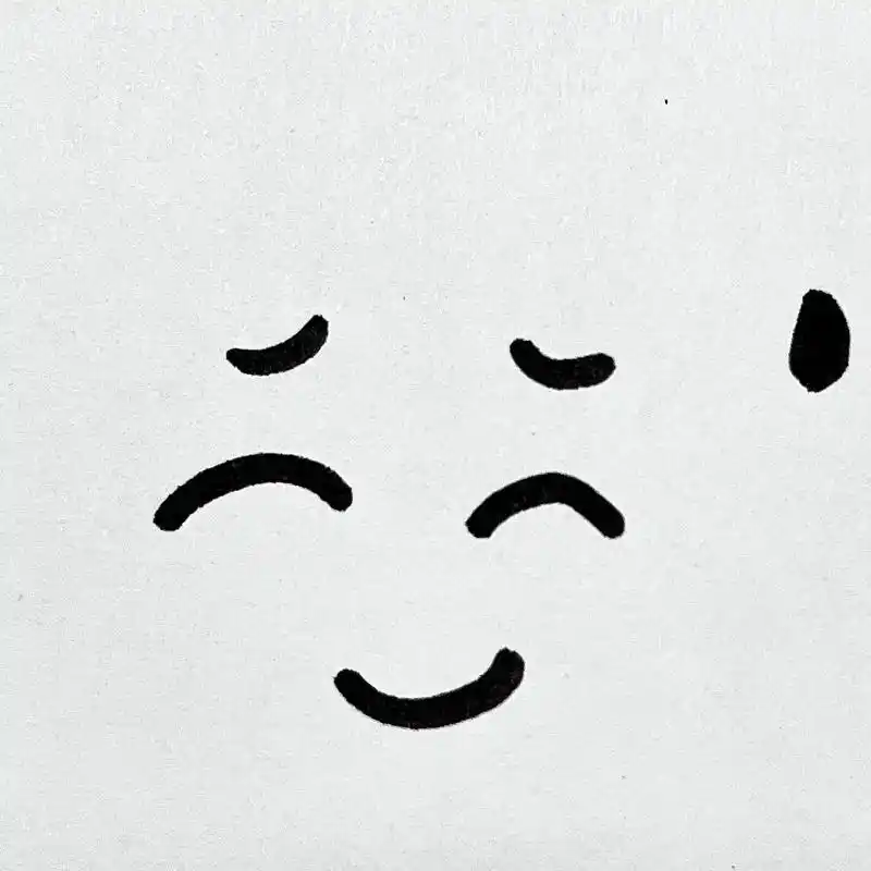 上课传的小纸条-尴尬91.#简笔画 #表情包简笔画 #画画17 - 抖音