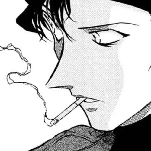 抽烟的赤井秀一黑白系列头像,又酷又帅又强,这凛冽犀利的眼神仿佛洞察