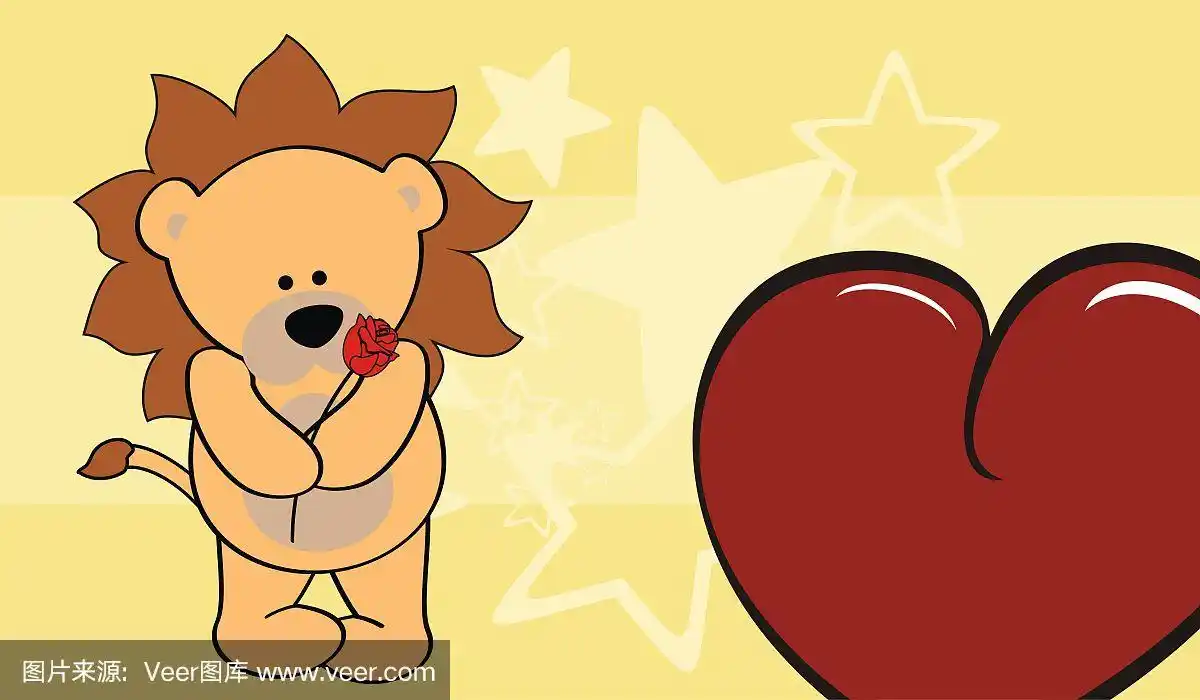 情人玫瑰小狮子背景