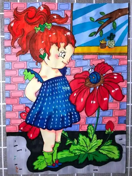 马克笔  #画画  #绘画  #动漫头像  #卡通头像  #儿童美术  #少儿