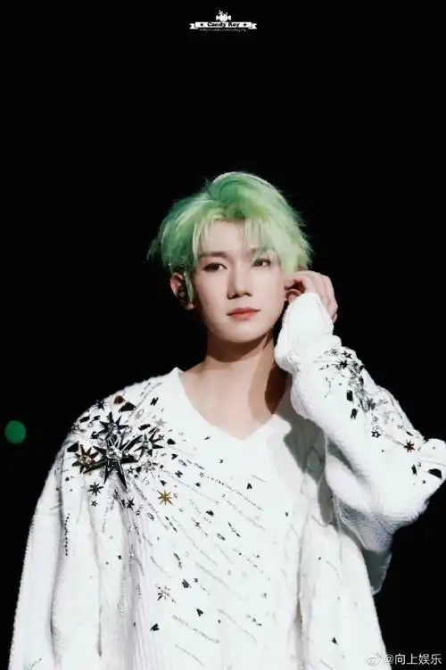 王源绿发舞台杀疯了##王源鲨演唱会杀疯了