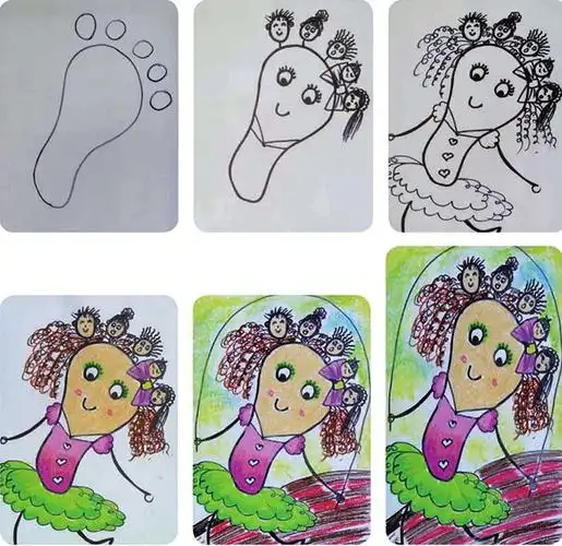 幼儿美术教案「小脚丫」-安妮菲哥