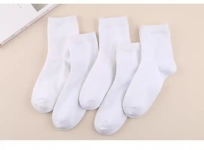 白袜子女白色棉女袜子女护士白袜子中筒秋冬百搭休闲吸汗透气运动学生