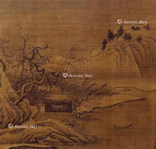 0473雪堂客话图镜心设色绢本