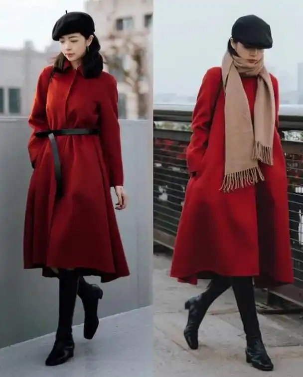 红衣服配什么裤子,红色衣服搭配什么裤子(看了三木博主的红色穿搭示范