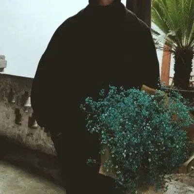 〈陈情〉持花男生头像 我携满天星赠你,却任不及你半分眼中眸光.