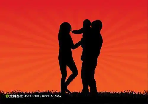 一家三口背影简笔画带颜色幸福的一家三口简笔画幼儿园简笔画一家三口