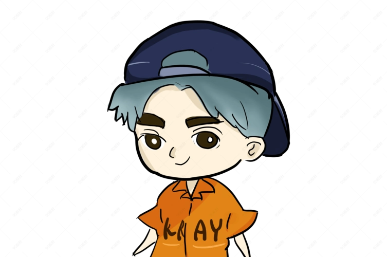 原创手绘q版帅气的男生png格式