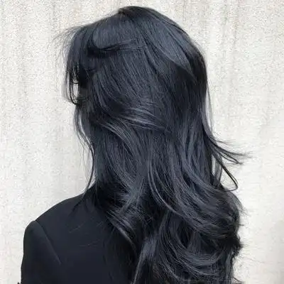 蓝黑色染发剂2020新款流行色自己在家染发膏黑茶色泡泡沫纯女植物