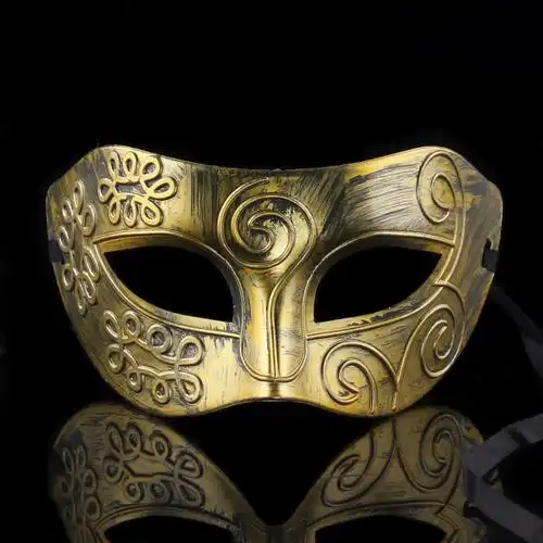 绅士男士 面具 1宸涛舞会面具仿古罗马斗士皇冠面具复古半脸个性 - 痕