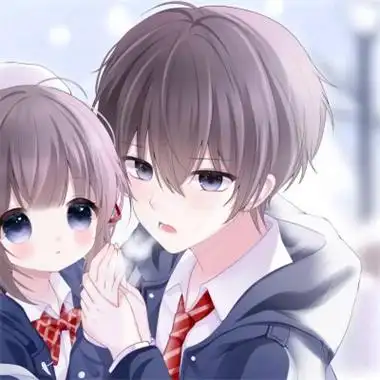少女心二次元情侣头像
