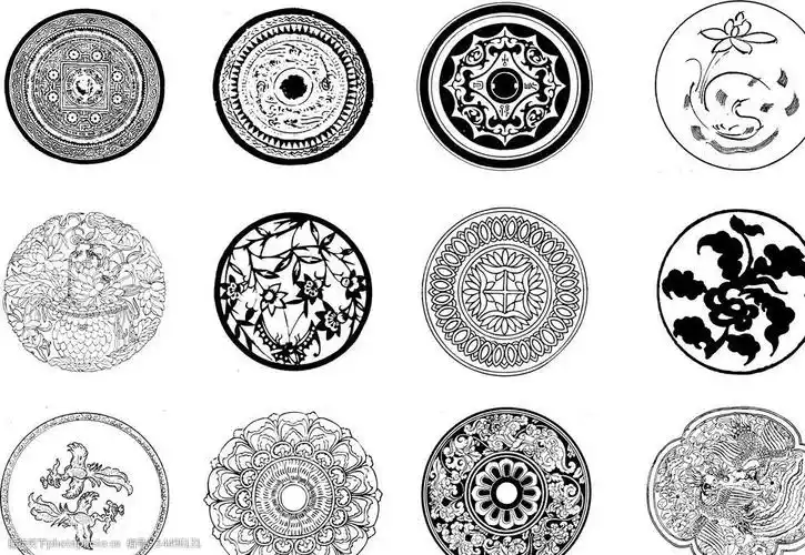 矢量圆纹图案图片图片-图行天下图库