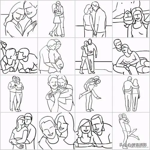 姿势指南:21个姿势示例,让您开始拍摄情侣