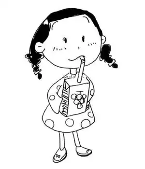 戴着围巾的小女孩,图片,简笔画-学笔画