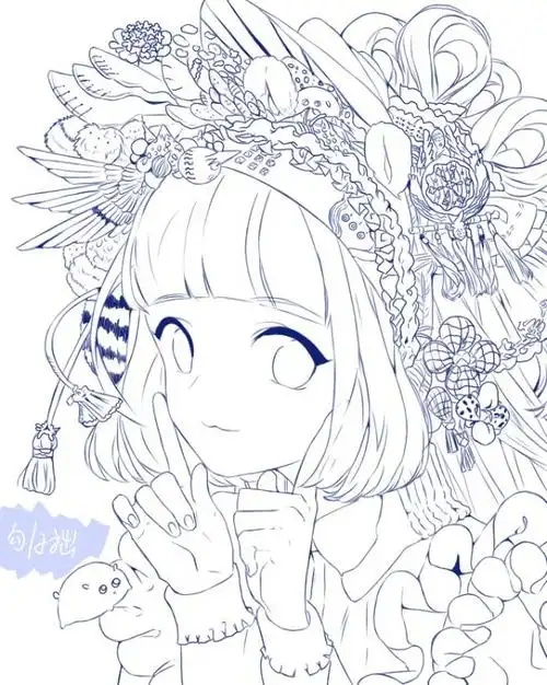 手绘 插画 线稿 手稿 黑白素材