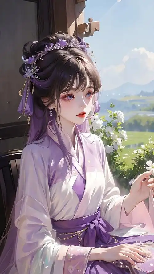 绝美ai古风动漫美女壁纸 | 无端坠入红尘梦,惹却三千烦恼丝