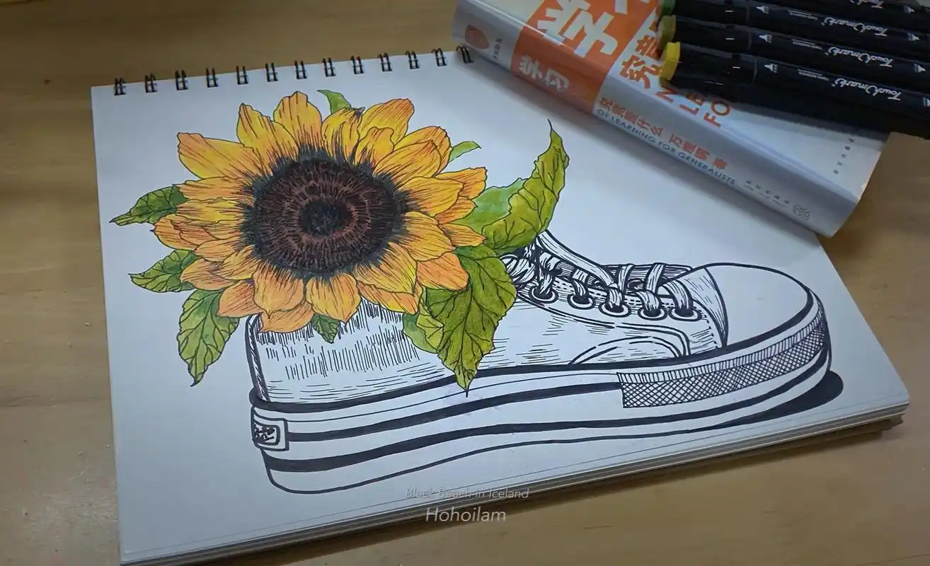 分享几幅最近临摹的小画#手绘 #线描 - 抖音