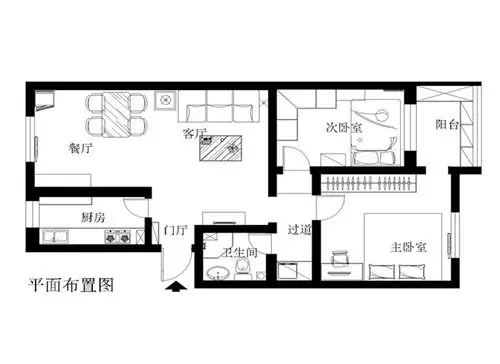 夫妻 户型图图片来自实创家装助手在东南亚风格两居室装修设计的分享