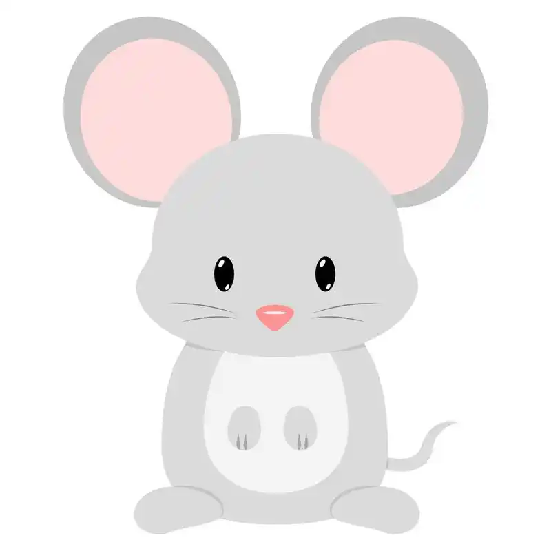 鼠标,可爱的卡通鼠宝宝坐