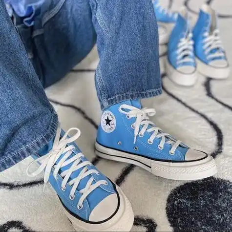 converse匡威2021新版天蓝色经典百搭高帮帆布鞋171566c 171569c