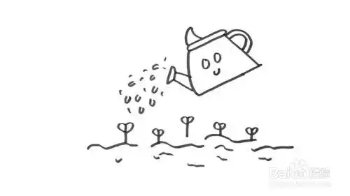浇花的水壶怎么画