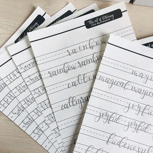 黎黎园上找brush lettering 手帐英文艺术字体字母花体练习册字帖