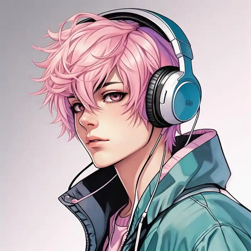 这些粉毛动漫男角色头像真是太帅了!