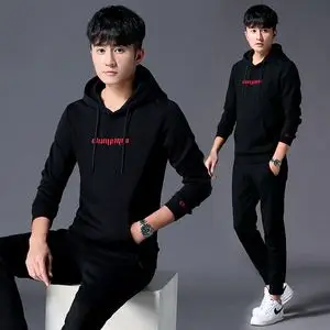 秋季远动男装体闲运动服套装京东商城学生帅气两件套18-25-35岁yd