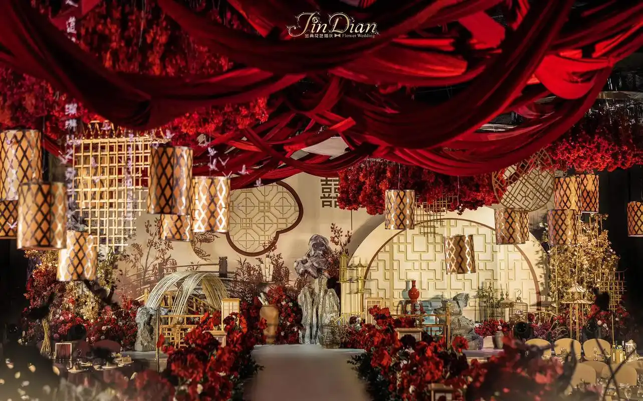 中国风婚礼布置.#婚礼场布 #今日客片分享 #原创作品 #实 - 抖音