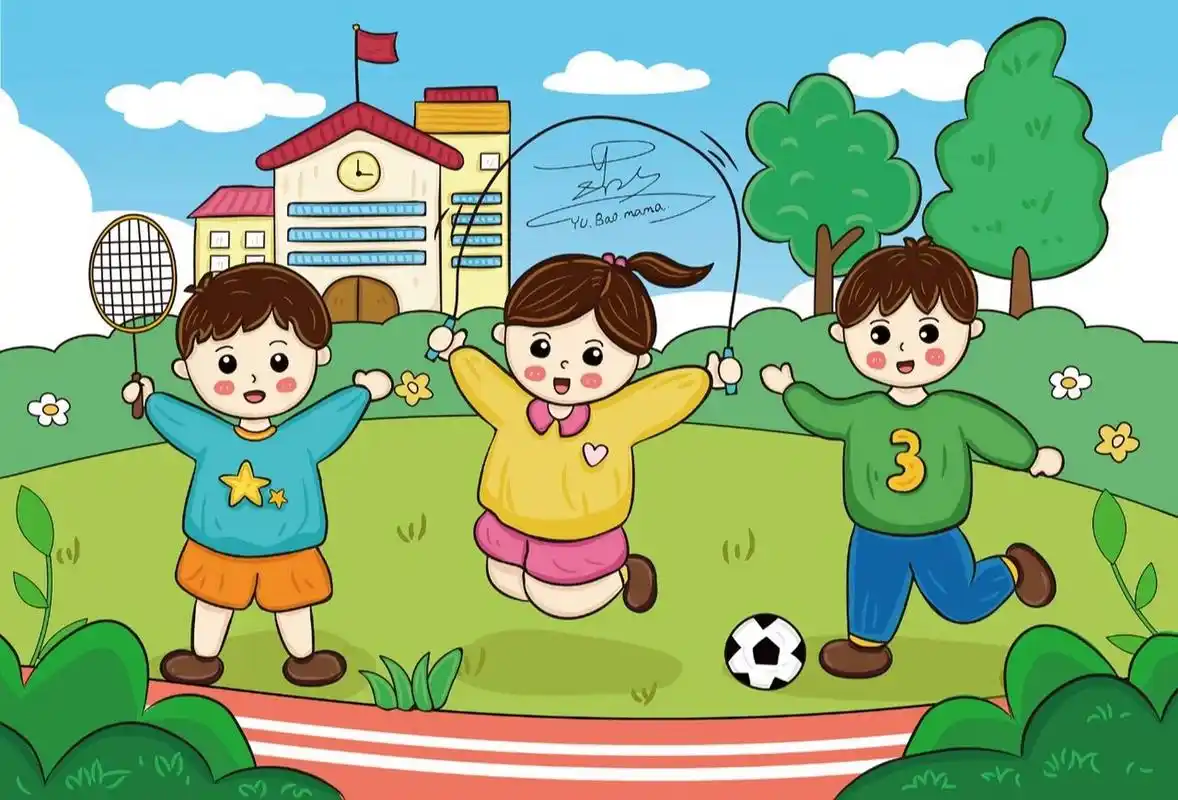 运动会主题画 | 运动会儿童画          原创手绘,93临摹要标明出处