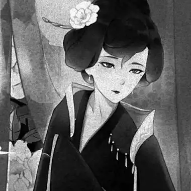 黑白古风头像女