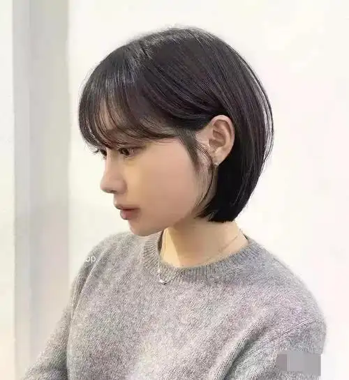 最新内扣短发圆脸(内弯弯短发太显嫩啦)(1)