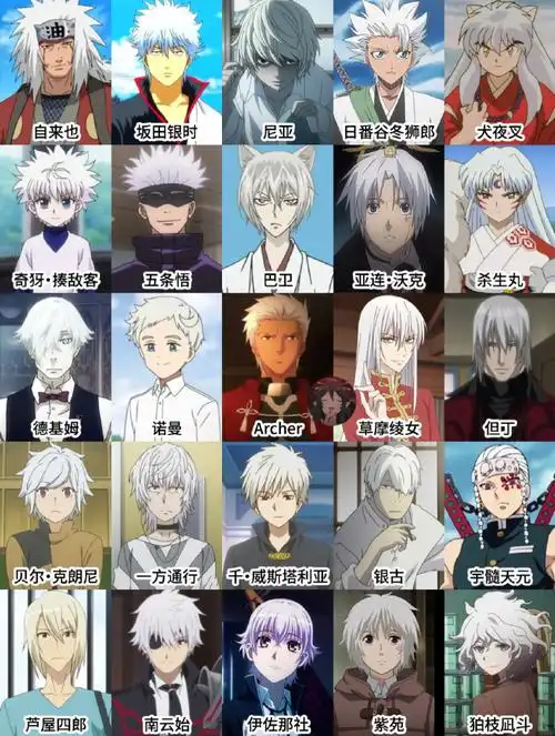 动漫界最强的白毛角色##动漫##动漫里颜值最高的白毛